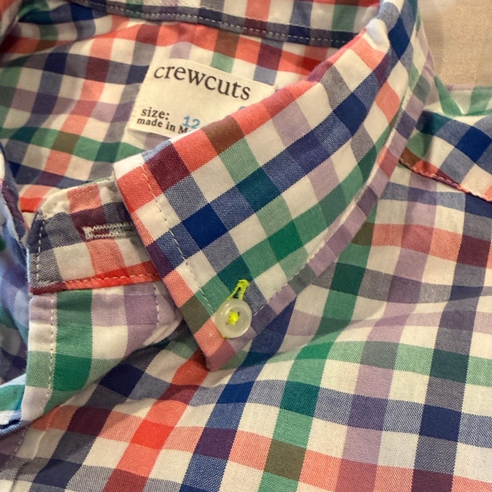 Crewcuts Vibrant Plaid Button Down Shirt